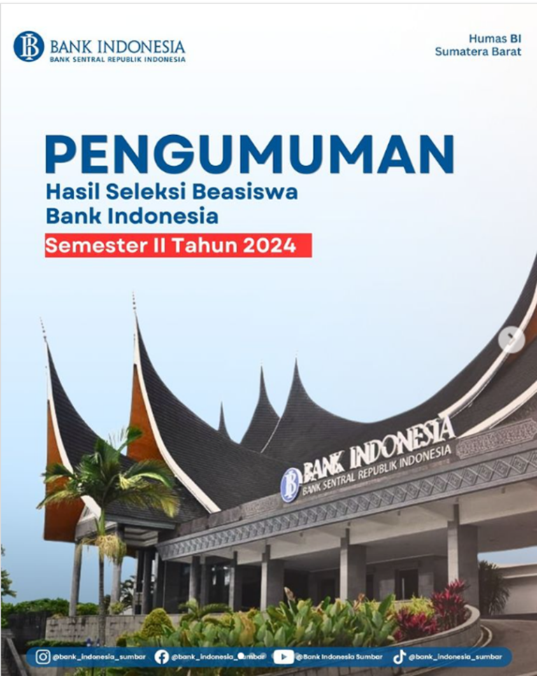 Penerima Beasiswa Bank Indonesia Semester 2 Tahun 2024 di FEB UNP