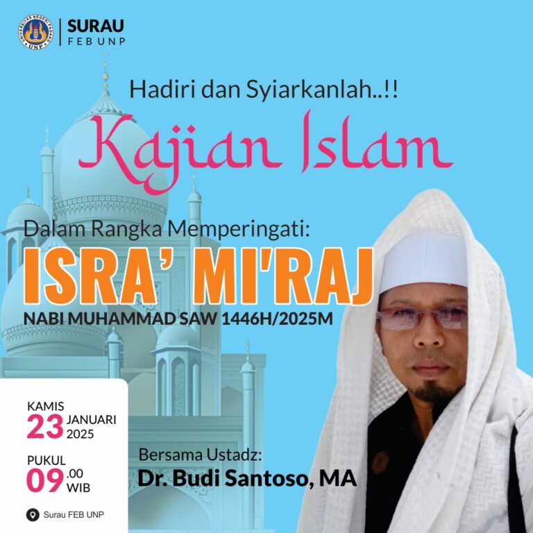 Surau FEB UNP mengadakan kajian dalam memperingati Isra Mi’raj Nabi Muhammad SAW